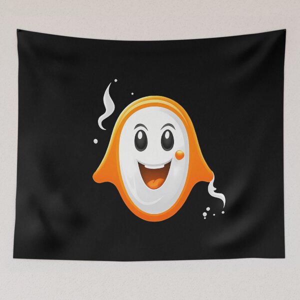 Item preview, Digital Art: Discover the Magic of the Smiling Orange Ghost. designed and sold by Artedig.