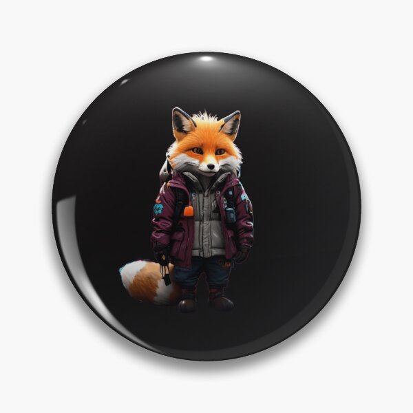 Item preview, savage and cute winter fox sticker retro animal lovers 2024 designed and sold by TRENDYDESIGNSzz.