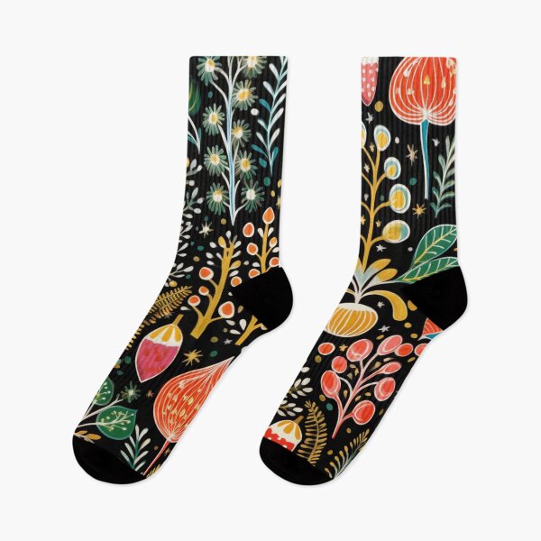 Item preview, Drawing of a Colourful Abstract Flower Pattern on Black Background designed and sold by AgathaZolastore.