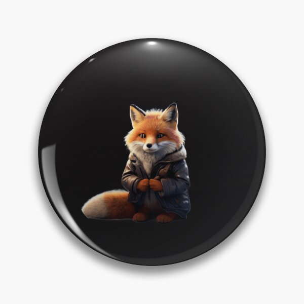 Item preview, cute winter fox sticker retro animal and cofee lovers 2024 designed and sold by TRENDYDESIGNSzz.