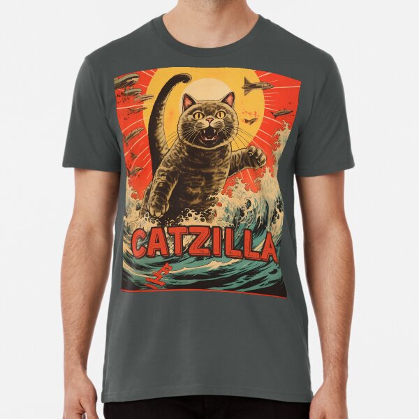 Item preview, Catzilla Cat Manga Japanese Digital Art designed and sold by Adelibaba.