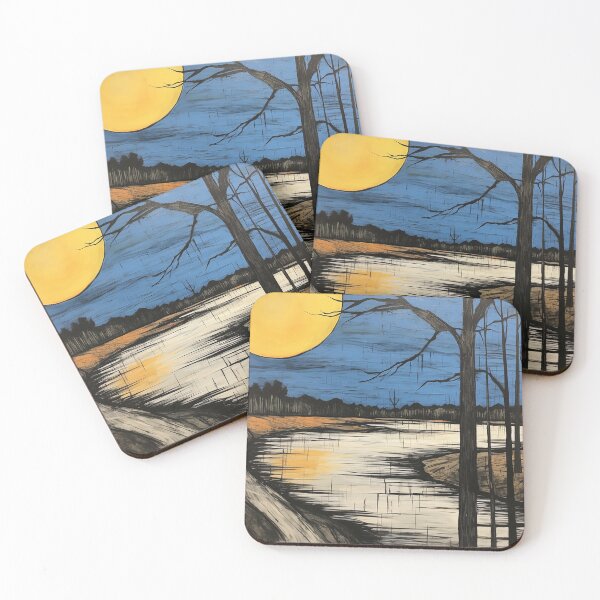 Item preview, Amun river colorful travel vintage graphics designed and sold by wonderfulpark.