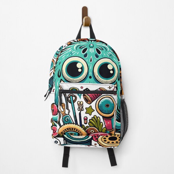 Item preview, Whimsical Sewciopath Monster - Creative Sewing Fantasy Art designed and sold by Nimira.