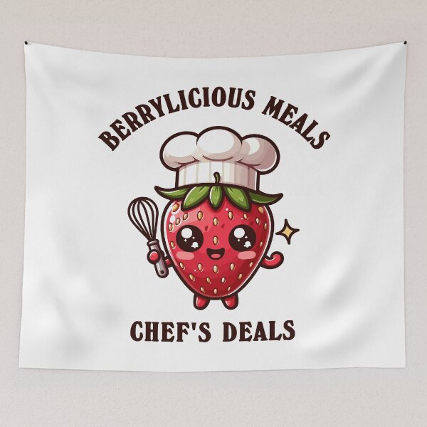 Item preview, Strawberry Chef Berrylicious Meals Kawaii Style designed and sold by CosyTeal.
