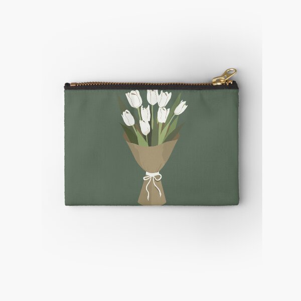 Item preview, Timeless White Tulips bouquet Wrapped in Brown, tulips cutout designed and sold by EmeraldeaArt.