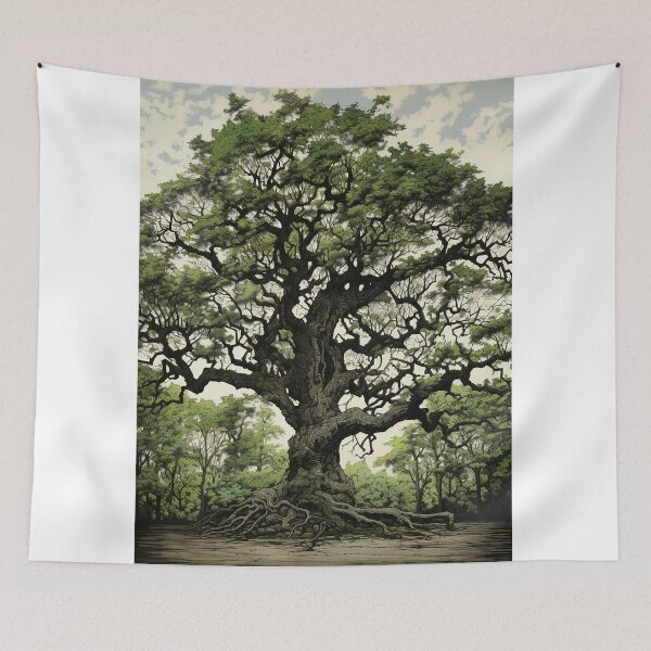 Item preview, Oak tree travel vintage colorful anime graphics designed and sold by wonderfulpark.