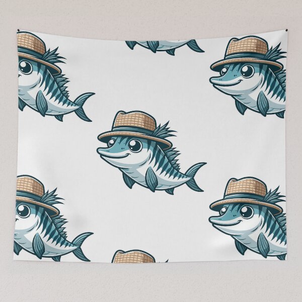Item preview, Barracuda with Hat designed and sold by ArtfulWeave.