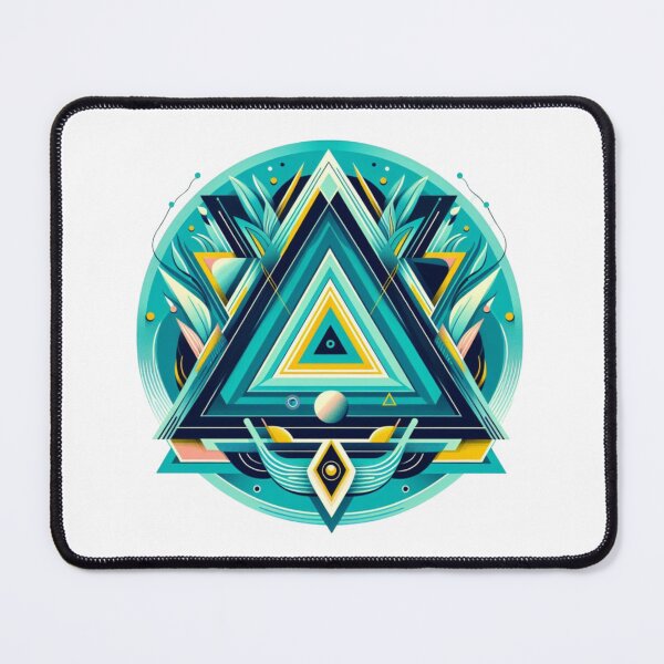 Item preview, A striking triangle design in shades of teal and blue designed and sold by spoo-art.