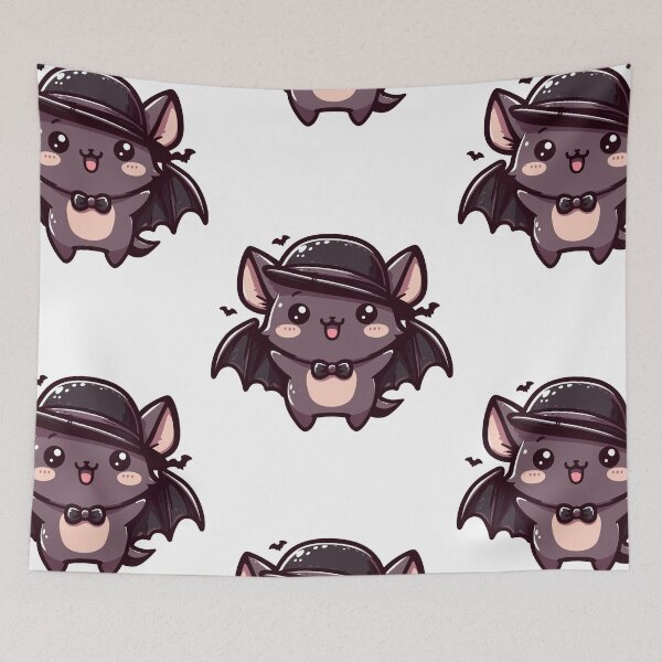 Item preview, Bat with Hat designed and sold by ArtfulWeave.