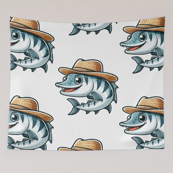 Item preview, Stylish Barracuda with Hat designed and sold by ArtfulWeave.