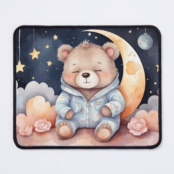 Item preview, teddy bear on the moon designed and sold by Te Amo.