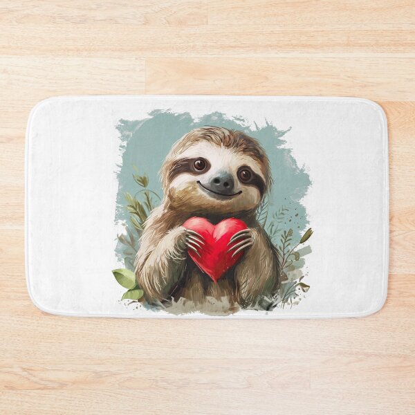 Item preview, Cute Sloth with Love Heart. Valentines Day designed and sold by LeeLooUA.