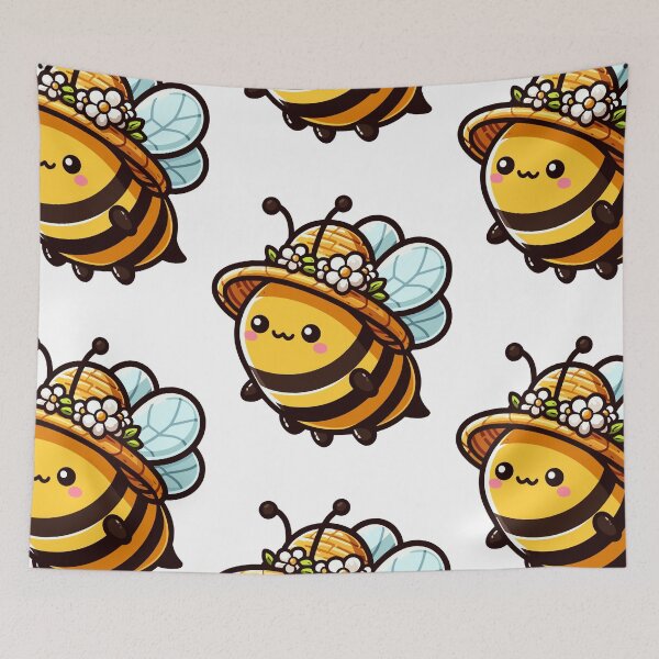 Item preview, Stylish Bee with Hat designed and sold by ArtfulWeave.