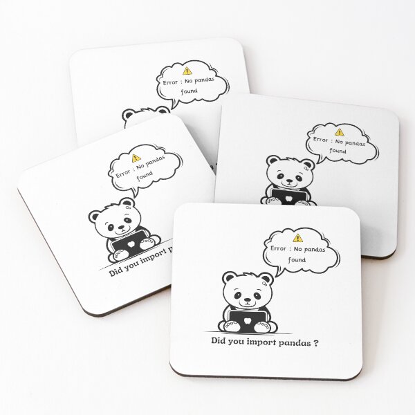 Item preview, Import panda || panda learning python programming || Kawaii panda || programmer  designed and sold by Cosmicworld07.