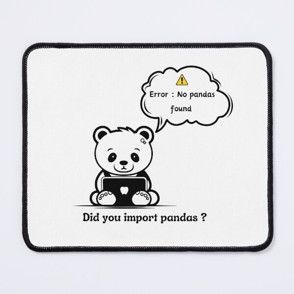 Item preview, Import panda || panda learning python programming || Kawaii panda || programmer  designed and sold by Cosmicworld07.