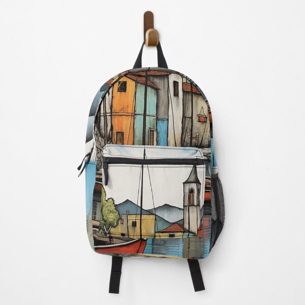 Item preview, Atitlan port travel vintage colorful anime graphics designed and sold by wonderfulpark.