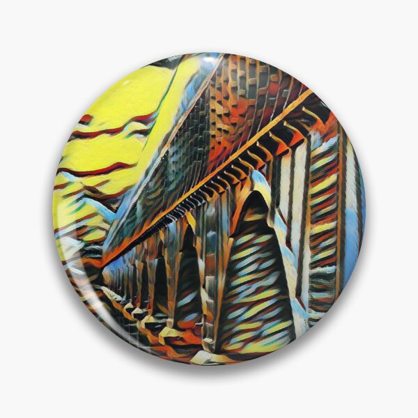 Item preview, PONTCYSYLLTE AQUADUCT COLOURFUL WALES VINTAGE TRAVEL POSTER designed and sold by Marni Scofidio Desi9ns.