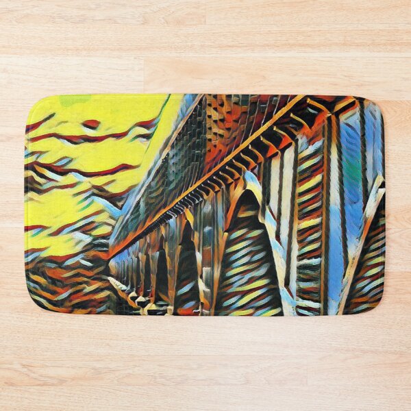 Item preview, PONTCYSYLLTE AQUADUCT COLOURFUL WALES VINTAGE TRAVEL POSTER designed and sold by Marni Scofidio Desi9ns.