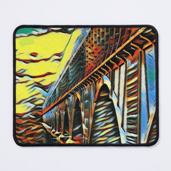 Item preview, PONTCYSYLLTE AQUADUCT COLOURFUL WALES VINTAGE TRAVEL POSTER designed and sold by Marni Scofidio Desi9ns.