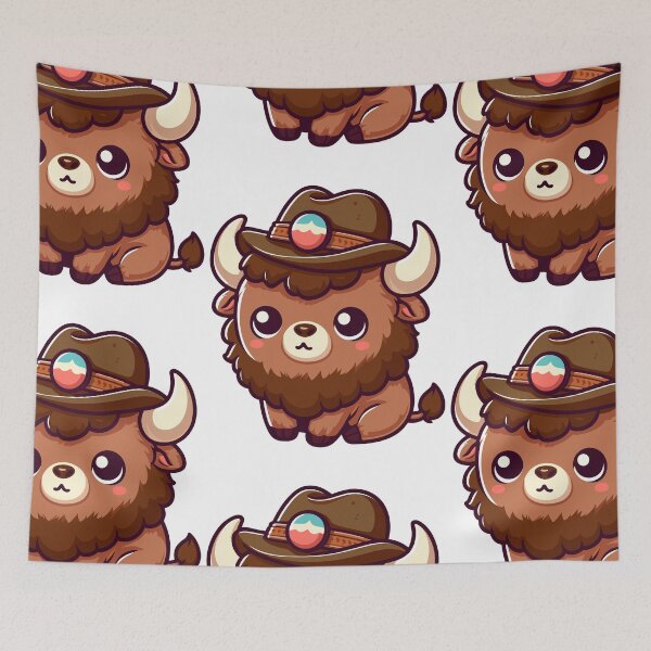 Item preview, Bison with Hat designed and sold by ArtfulWeave.