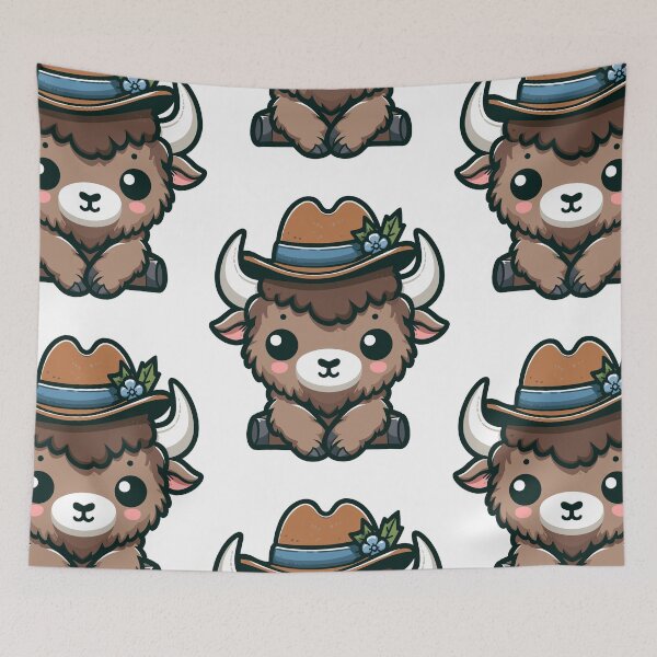 Item preview, Cool Bison in Hat designed and sold by ArtfulWeave.