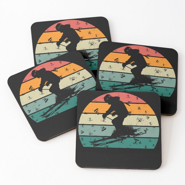 Item preview, Retro Skier Sunset Skiing Gift Winter Sport Ski designed and sold by AB-NewStyle.