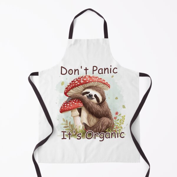 Item preview, Don't Panic It's Organic. Cute Sloth with Mushrooms designed and sold by LeeLooUA.