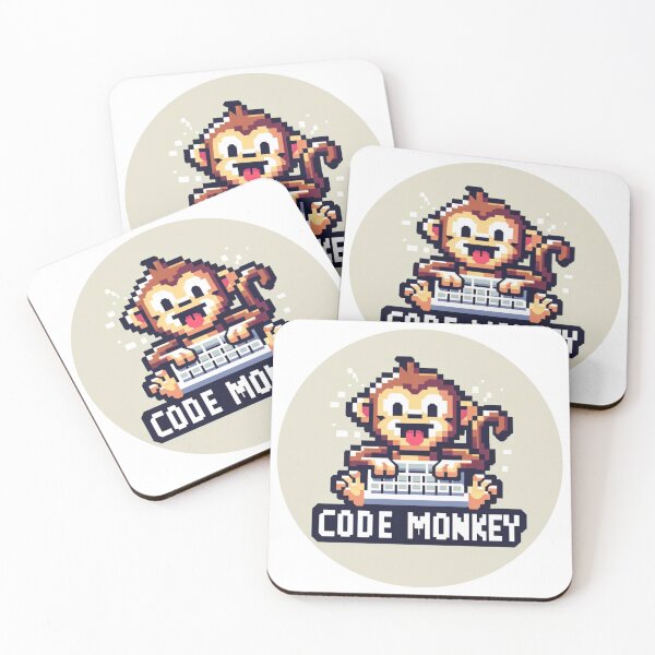 Item preview, code monkey pixel artwork designed and sold by Neon-citylife.