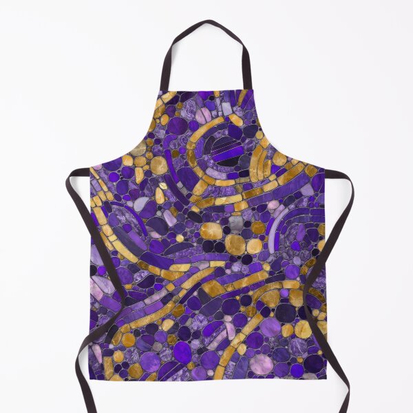 Item preview, Pebbles Mosaic Art -Amethyst And Gold designed and sold by k9printart.