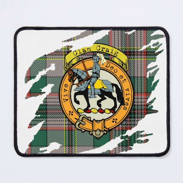 Item preview, Craig Clan Crest Scottish Surname Tartan designed and sold by BagTown Clans.