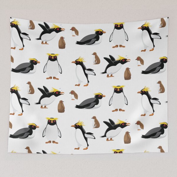 Item preview, Cute Bird Macaroni Penguin Cartoon Pattern designed and sold by SUPERHERON.
