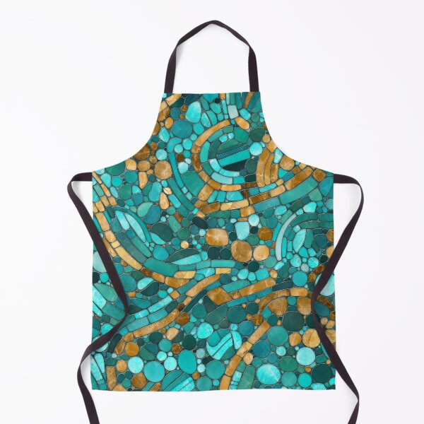 Item preview, Pebbles Mosaic Art -Emerald and Gold designed and sold by k9printart.