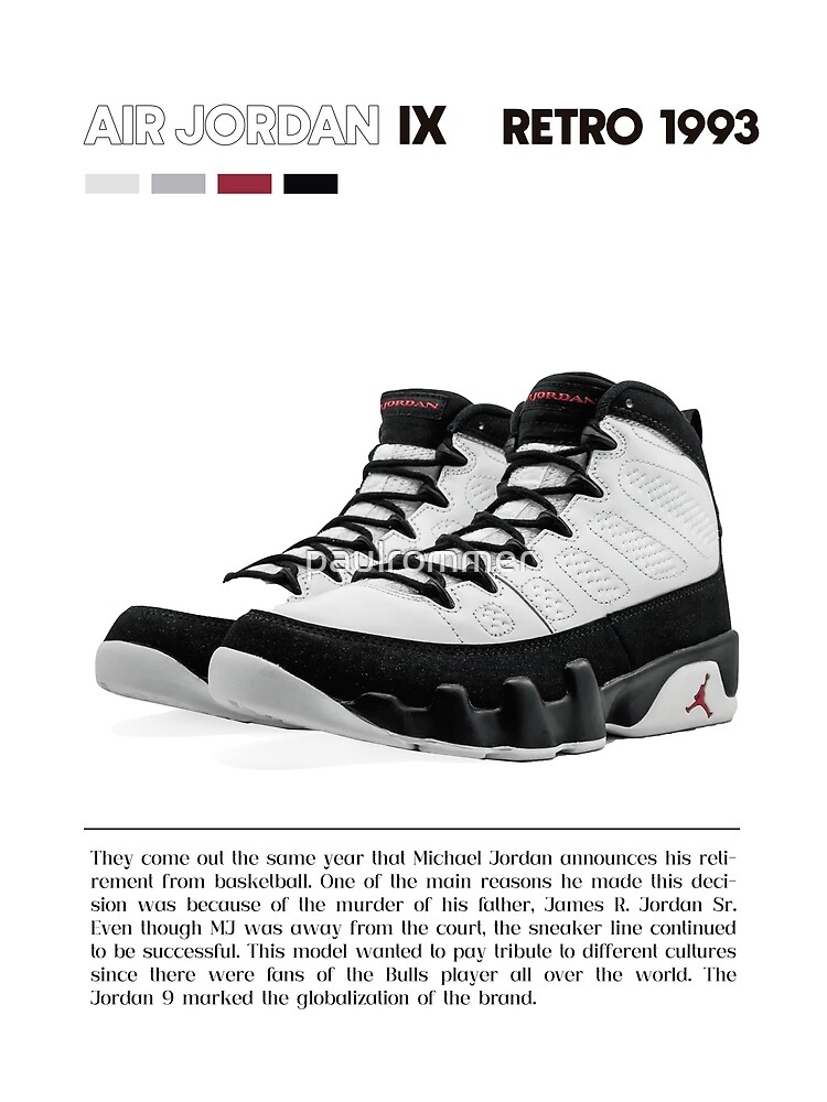 Air Jordan IX Retro 1993 poster Poster