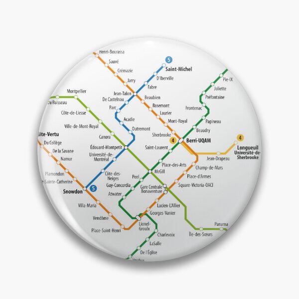 Item preview, Montreal Metro Map designed and sold by UrbanRail.