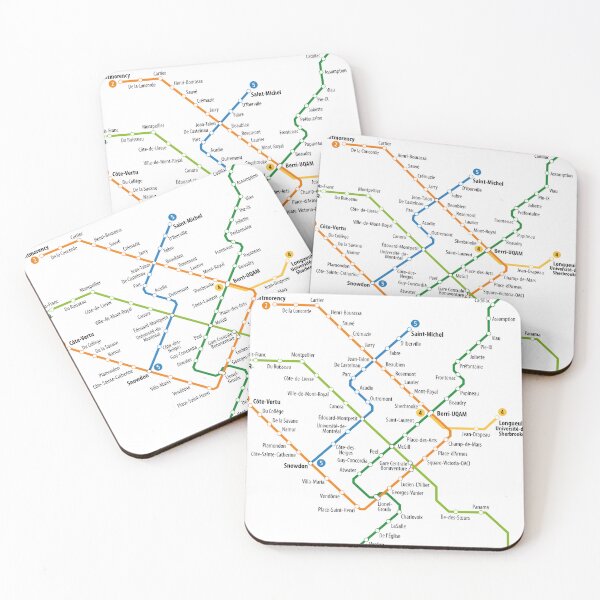 Item preview, Montreal Metro Map designed and sold by UrbanRail.