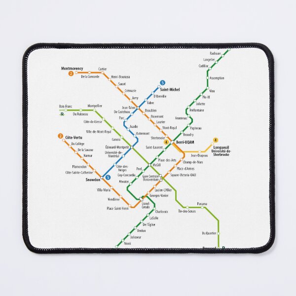 Item preview, Montreal Metro Map designed and sold by UrbanRail.