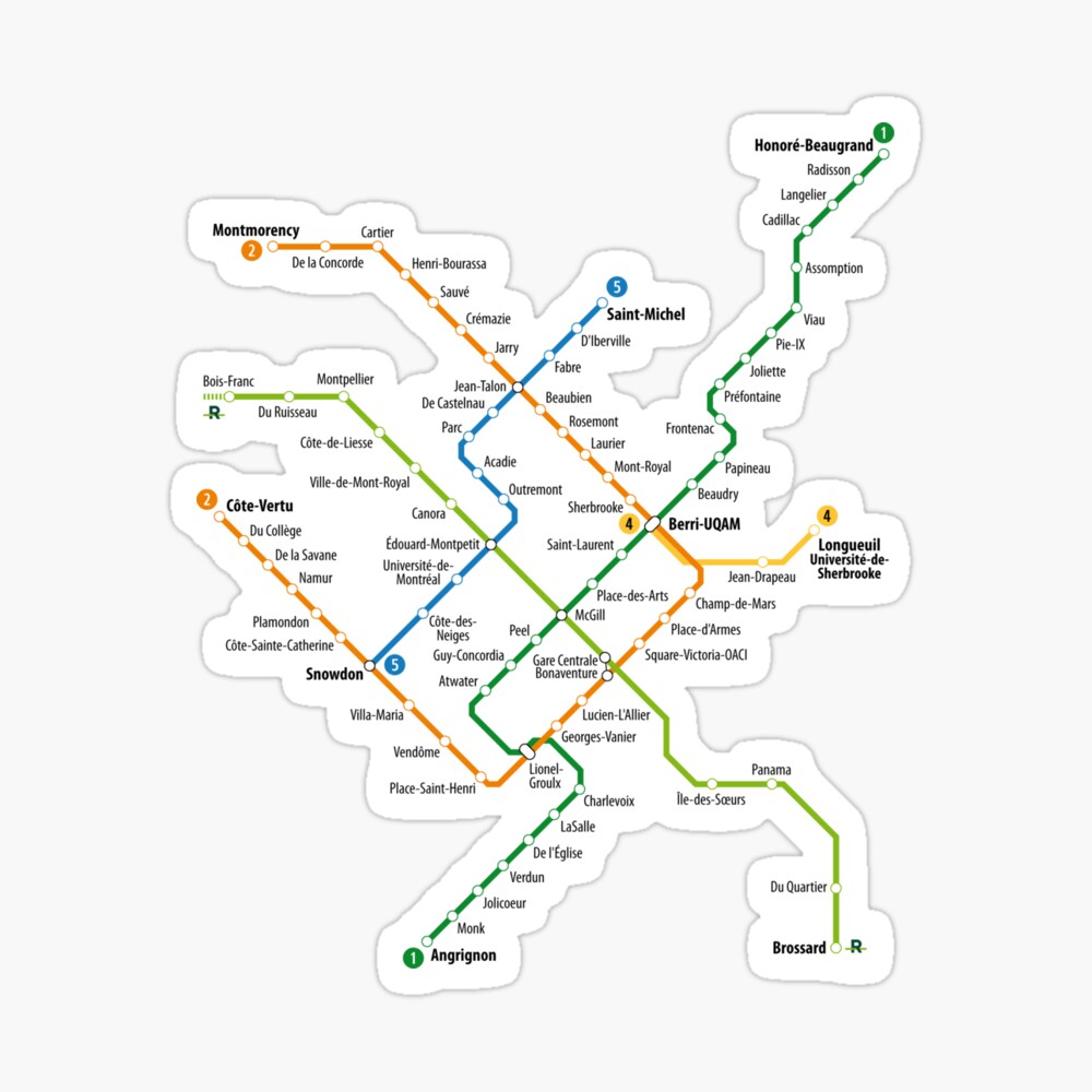Montreal Metro Map Poster