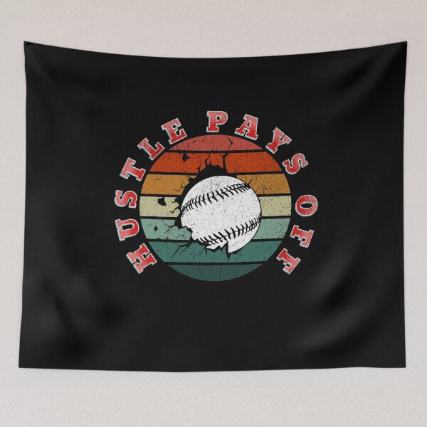 Item preview, "Hustle Pays Off - Motivational Baseball Design" designed and sold by ChromaticBlend.