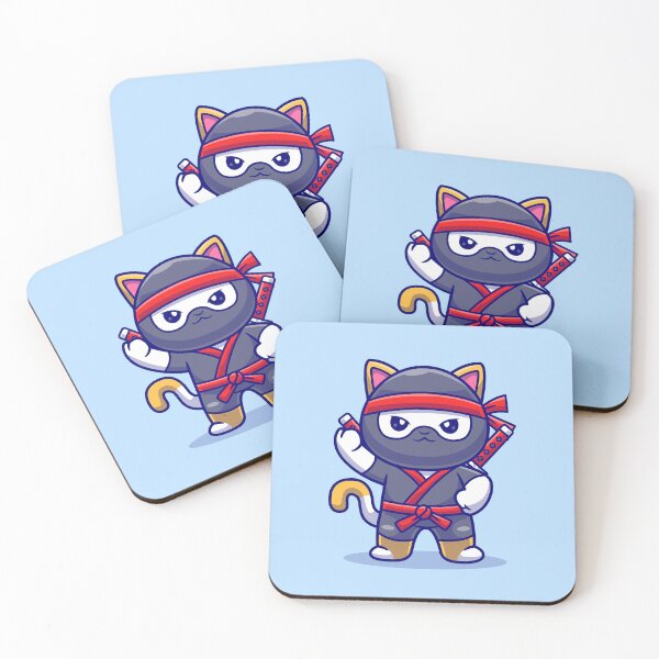 Item preview, Feline Stealth: Cute Cat Ninja Celebrates the Holidays designed and sold by hjian8219.