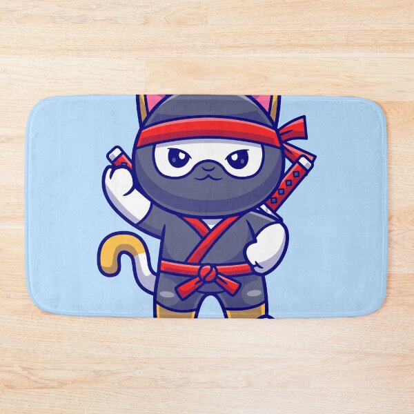 Item preview, Feline Stealth: Cute Cat Ninja Celebrates the Holidays designed and sold by hjian8219.