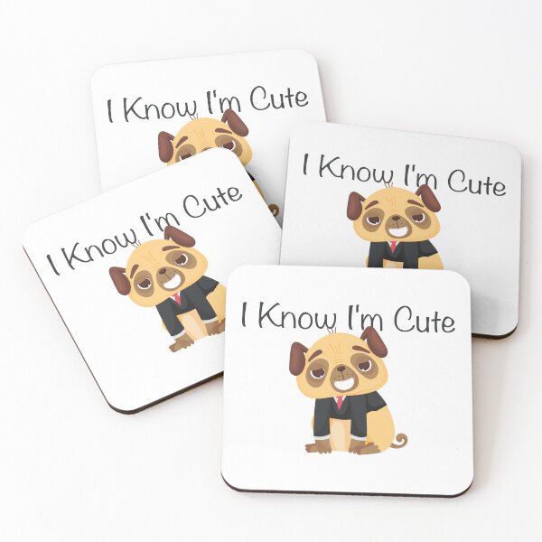 Item preview, I Know I'm Cute, Cute Dogs, Funny Dogs, Dogs On Suits, Friends, BFF, Best Friends, Cute, Handsome, Happy Dogs, Happy, Dogs, Dogs Smiling, Smile, Suits, designed and sold by Henrylizarraga.
