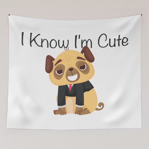 Item preview, I Know I'm Cute, Cute Dogs, Funny Dogs, Dogs On Suits, Friends, BFF, Best Friends, Cute, Handsome, Happy Dogs, Happy, Dogs, Dogs Smiling, Smile, Suits, designed and sold by Henrylizarraga.