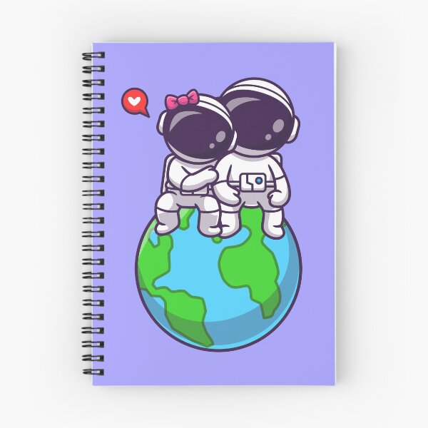 Item preview, Cosmic Lovebirds: Cute Astronaut Couple on Earth Globe designed and sold by hjian8219.