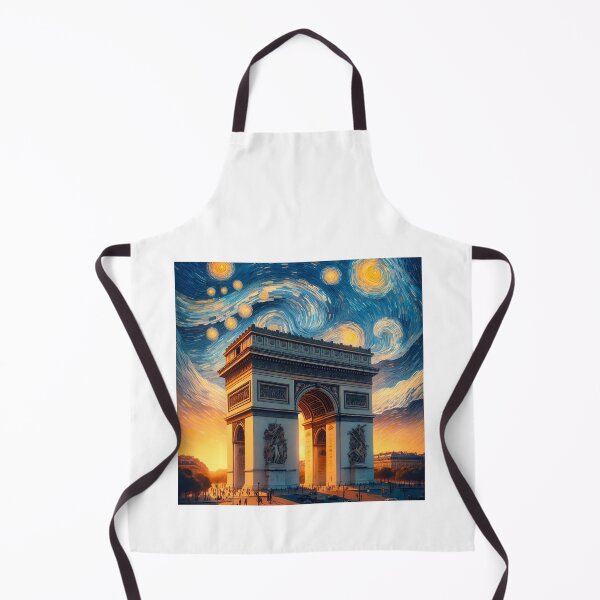 Item preview, Triumphal Arch, Paris, France, design in the style of Vincent van Gogh Starry Night designed and sold by CreativeSparkzz.