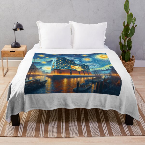Item preview, Elbphilharmonie, Hamburg, Germany, design in the style of Vincent van Gogh Starry Night designed and sold by CreativeSparkzz.