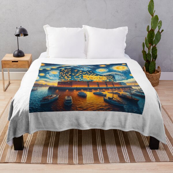 Item preview, Elbphilharmonie, Hamburg, Germany, design in the style of Vincent van Gogh Starry Night designed and sold by CreativeSparkzz.