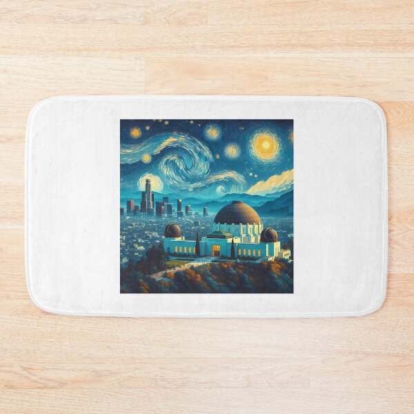 Item preview, Griffith Observatory, Los Angeles, California, USA, design in the style of Vincent van Gogh Starry Night designed and sold by CreativeSparkzz.