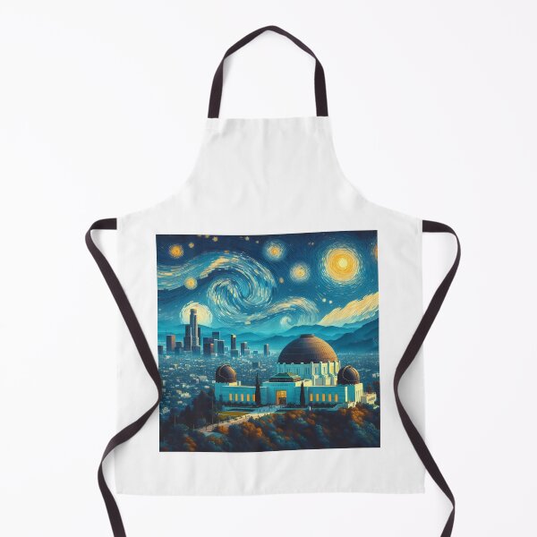 Item preview, Griffith Observatory, Los Angeles, California, USA, design in the style of Vincent van Gogh Starry Night designed and sold by CreativeSparkzz.