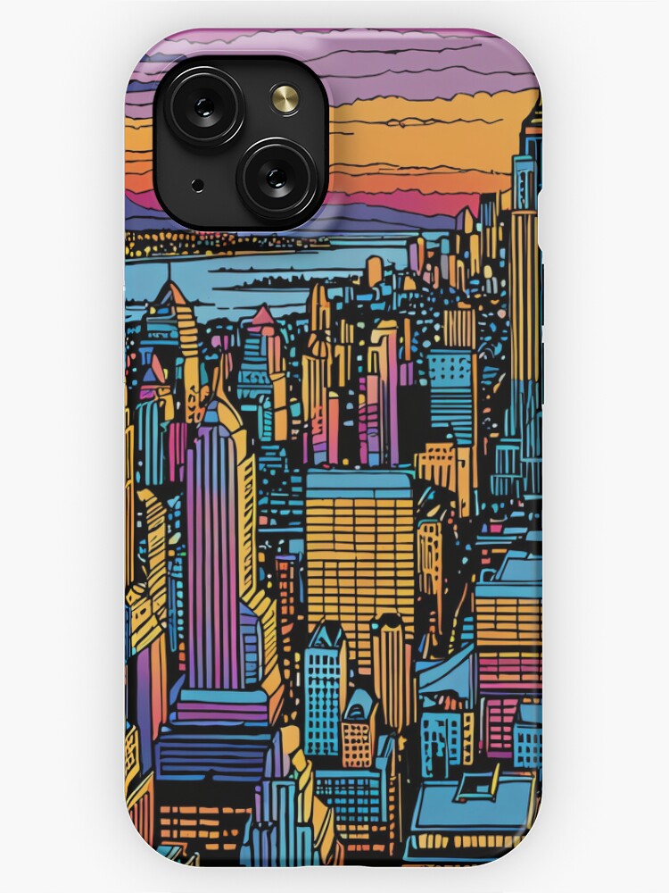Thumbnail 1 of 4, iPhone Case, Sunset Symphony of Lines designed and sold by PanoramaPrints.