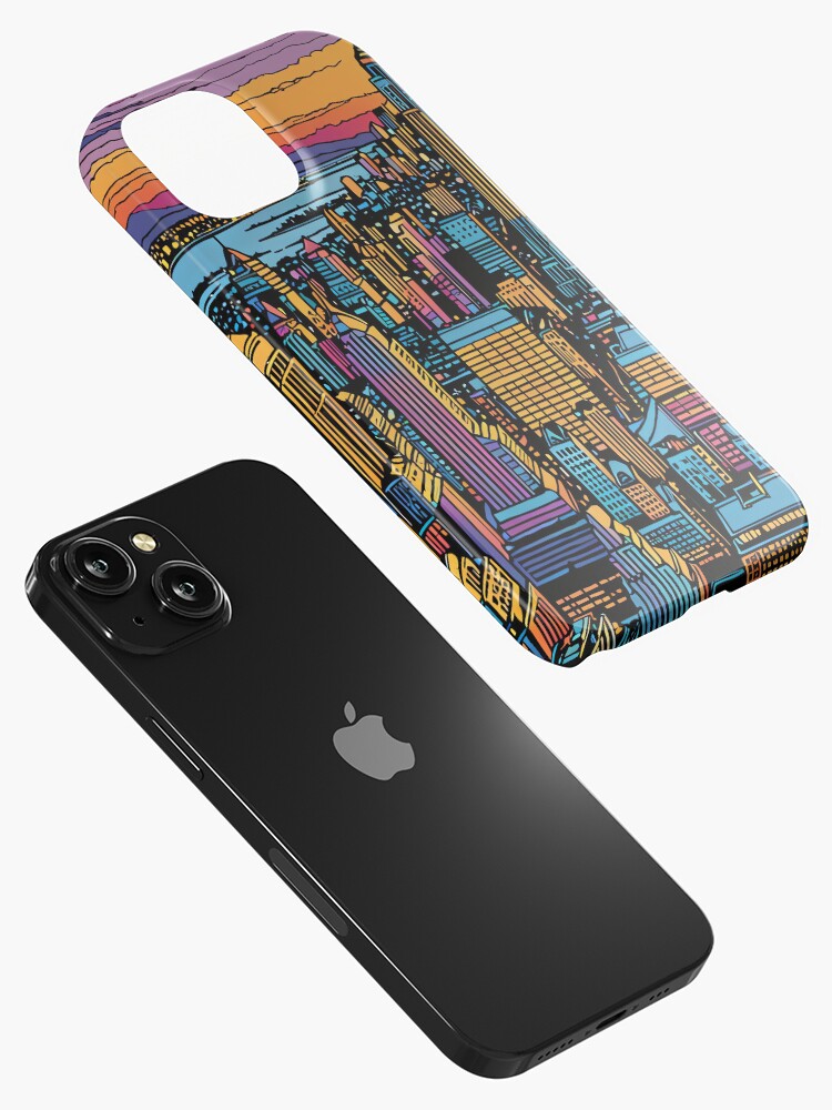 Thumbnail 2 of 4, iPhone Case, Sunset Symphony of Lines designed and sold by PanoramaPrints.
